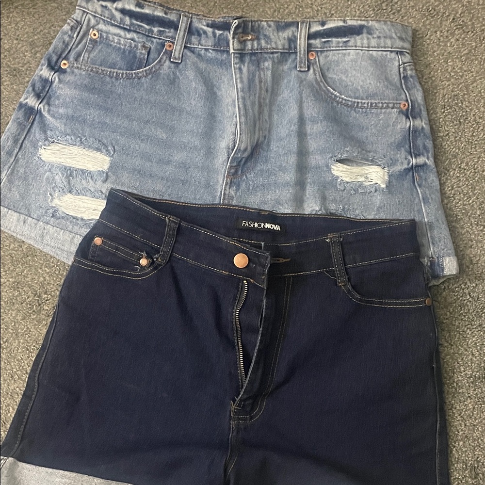Fashion Nova Dual Denim Shorts